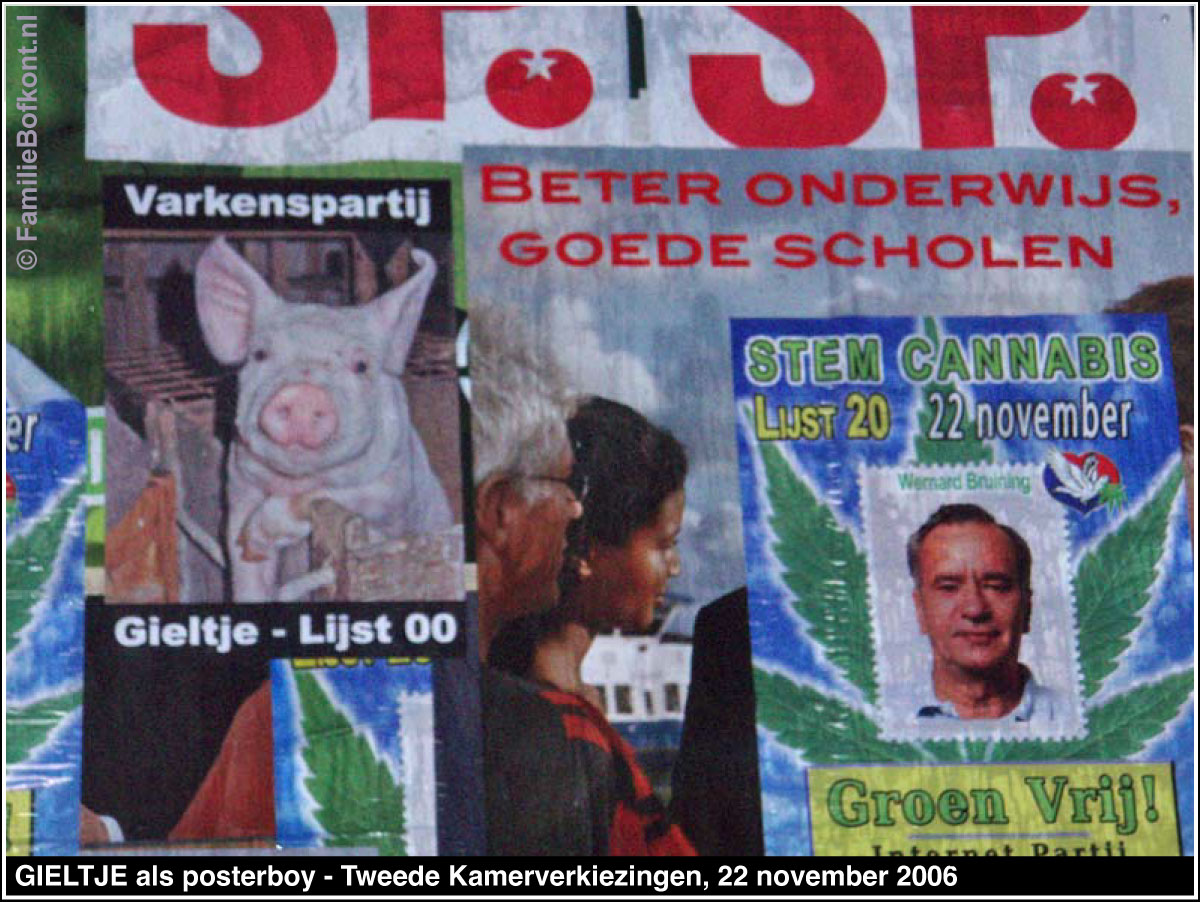 GIELTJE als posterboy - Tweede Kamerverkiezingen, 22 november 2006